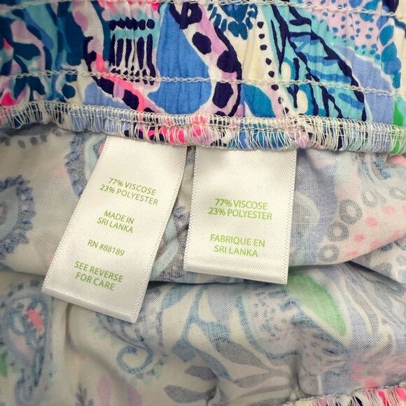 Lilly Pulitzer Womens Blue Macadamia Haute Cature Engineered Katia Short Medium - Picture 4 of 6